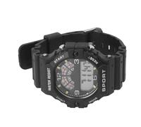 Sport Herren Digital Chronograph Armbanduhr Klassisch Vintage Quadratisch Herren Digitaluhr Wasserdicht 50M Schwarz
