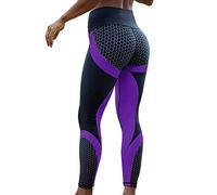 Sport-Leggings, Damen, blickdicht, hohe Taille, bedruckt, Yoga, nicht transparent, weich, Jogging, Fitness, Pilates, Mode, Übungen, Leggings, Yogahose, Damen, hohe Taille, violett, Medium