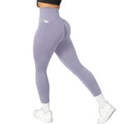 Sport Leggings Damen High Waist Sporthose Damen Lang mit Taschen Sportleggins Scrunch Butt Sport-Leggings Seamless Strumpfhose Gym Leggins Push Up Yogahose Hohe Dehnbare Jogginghose für Gym Yoga