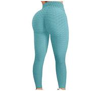 Sport Leggings Damen High Waist - Yogahose Damen Push Up Sport Leggings Damen Booty Scrunch Honeycomb Sportleggins Lang Gym Fitness Leggins Blickdichte Laufhose Sporthose Yoga Hose für Mädchen