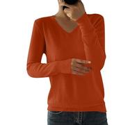 Sport Pullover Damen Stricktop Sommer Strick-Oberteile Elegant Strickpullover Slim Fit Pulli Leichte Strickjacke Damen Sommer 2025 XL Light Brown