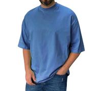 Sport Shirt Männer Sport T Shirt Herren V Ausschnitt Oversized Tshirt Herren Freizeit Leicht Y2k Tshirt Active T Shirt Selbst Gestalten Herren T-Shirt T Shirt Bedrucken(3-Blue,XL)