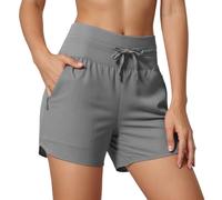 Sport Shorts Damen Mit Taschen Casual Bermuda Kurze Hosen Lose Weich Jogginghose Leicht Freizeithose Fur Running Yoga Fitness Lounge Fitnessstudio Sporthose Sommer Atmungsaktive Laufhose Trainingshose