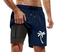 Sport Shorts Mit Reissverschlusstaschen Sport In XXL Innenslip Cargohosen Schwimm Sommerhose Short Innenfutter Durchbräunende Zweiteiler Fitnessstudio Überhose Bademoden 3D Wechselt Weinrote