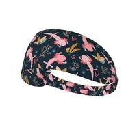 Sport-Stirnband, elastische Stirnbänder, Schweißbänder, Haarband für Fitnessstudio, Radfahren, Tennis,Süße Axolotl