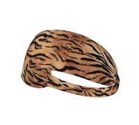 Sport-Stirnband, elastische Stirnbänder, Schweißbänder, Haarband für Fitnessstudio, Radfahren, Tennis,Tiger-Print