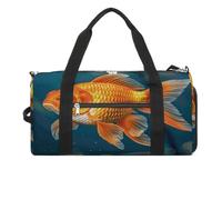 Sport-Turnbeutel für Damen und Herren, mit Schuhfach und Nasstasche, cooles Schlagzeug-Set, Reisetasche für Reisen, Sport, Fitness, Workout, Süße Goldfische, Einheitsgröße, Reisetasche
