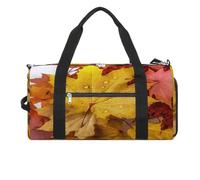 Sport-Turnbeutel für Damen und Herren, mit Schuhfach und Nasstasche, Tier-Tiger-Reisetasche für Reisen, Sport, Fitness, Workout, Herbstlaub-Ahorn, Einheitsgröße, Reisetasche