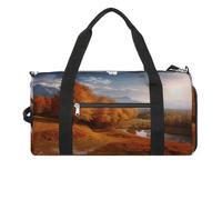 Sport-Turnbeutel für Damen und Herren, mit Schuhfach und Nasstasche, Tier-Tiger-Reisetasche für Reisen, Sport, Fitness, Workout, herbst, Einheitsgröße, Reisetasche