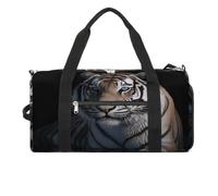 Sport-Turnbeutel für Damen und Herren, mit Schuhfach und Nasstasche, Tier-Tiger-Reisetasche für Reisen, Sport, Fitness, Workout, Tier Tiger, Einheitsgröße, Reisetasche
