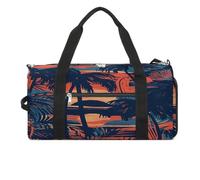 Sport-Turnbeutel für Damen und Herren, mit Schuhfach und Nasstasche, Zebra-Tiger-Leopardenmuster, Reisetasche für Reisen, Sport, Fitness, Workout, Tropische Illustration, Einheitsgröße, Reisetasche