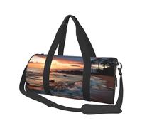 Sport-Turnbeutel für Damen und Herren, Reisetasche, Strand, Maui, Hawaii, Sonnenuntergang, Meer, Wellen, Wolken, Wochenendtasche, Segeltuch, Handgepäcktasche für Reisen, Schwimmen, Fitness, Workout,