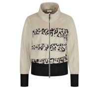 Sportalm Kitzbühel - Blouson-Jacke aus Velourlederimitat | Strickjacke beige mehrfarbig - Gr. - 44