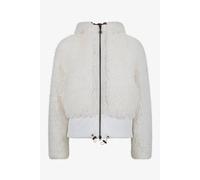 Sportalm Kitzbühel - Edle Kunst-Felljacke mit Kapuze offwhite - Gr. - 40