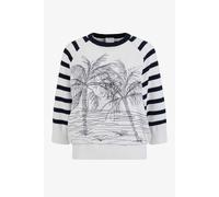 Sportalm Kitzbühel - Sportalm Baumwoll-Pullover - Sommerliches Design mit Urlaubsflair weiß-druck - Gr. - 40