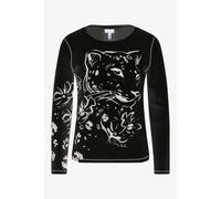 Sportalm Kitzbühel - Sportalm Shirt mit Leo-Print - Extravaganz trifft Komfort schwarz Druck - Gr. - 42