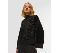 Strickjacke SPORTALM KITZBÜHEL, Damen, Gr. M, schwarz (59), Strick, Obermaterial: 83% Viskose, 17% Polyester, unifarben, feminin, regular fit normal, Rundhals, Langarm Raglanärmel Rippbündchen, Strick