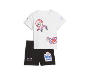 Sportanzug PUMA "BMW M MOTORSPORT Essentials T-Shirt und Shorts im Set Kinder", Jungen, Gr. 104, schwarz, Obermaterial: 100% Baumwolle, Sportanzüge (46037120-104) schwarz