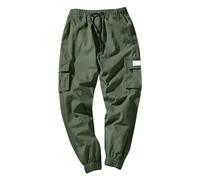 Sportbekleidung Mittelalter Kleidung Streetwear Bermuda Vintage Gym Shorts Bermuda Shorts Herren 3/4 Hippie Taktische Hose Dunn Loose Fit Einfarbige Herren Hose(1-Army Green,3XL)