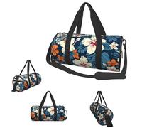 Sportbeutel, klein, Garten, Hase, Seesack, Übernachtungstasche mit Schuhfach, Handgepäcktasche für Damen und Herren, Hawaii Blume, Einheitsgröße