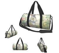 Sportbeutel, klein, Garten, Hase, Seesack, Übernachtungstasche mit Schuhfach, Handgepäcktasche für Damen und Herren, Gartenhase, Einheitsgröße
