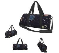 Sportbeutel, klein, Garten, Hase, Seesack, Übernachtungstasche mit Schuhfach, Handgepäcktasche für Damen und Herren, Weltraumplaneten-Muster, Einheitsgröße