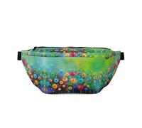 Sportgürteltasche im abstrakten Stil, buntes Blumendruck, große Outdoor-Sporttasche, Crossbody-Bauchtasche für Damen und Herren, Reisen, Workout, Hüfttasche