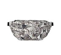 Sportgürteltasche mit glitzerndem abstraktem Diamant-Kristallmuster, große Outdoor-Sportgürteltasche, Crossbody-Bauchtasche für Damen und Herren, Reisen, Workout, Hüfttasche