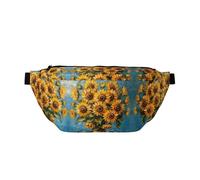 Sportgürteltasche mit Ölgemälde-Sonnenblumen-Druck, groß, für Damen, Herren, Reisen, Workout, Gürteltasche