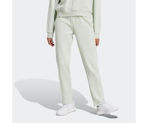 Sporthose ADIDAS SPORTSWEAR "ESSENTIALS SMALL LOGO FEEL COZY OPEN HEM", Damen, Gr. M, N-Gr, grün (linen grün, normal, gr.), Obermaterial: 70% Baumwolle, 30% Polyester, Hosen Sporthose (40021210-M) lin