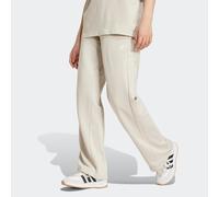 Sporthose ADIDAS SPORTSWEAR "ESSENTIALS SMALL LOGO FEEL COZY OPEN-HEM", Damen, Gr. XL, N-Gr, wonder alumina, weiß, normal, gr., Obermaterial: 70% Baumwolle, 30% Polyester, Hosen Sporthose (55719409-XL