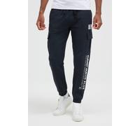 Sporthose CAMP DAVID, Herren, Gr. S, Normalgrößen, blau, Material: 80% Baumwolle, 16% Polyester, 4% Elasthan, bedruckt, relaxed fit lang, Hosen Sporthose, mit Elastikbund (23100817-S) blau