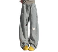 Sporthose Damen Lang Stoffhose Blickdichte Blazer Leicht wasserdichte 2025 Hellgrau Shaping Passformen Gummibund Knöchel Schmale Fließende Ledereinsatz Farbig Übergrößen Polo Fashion Praxis