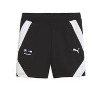 Sporthose PUMA "BMW M MOTORSPORT Sportswear Shorts Jugendliche", Mädchen, Gr. 128, Normalgrößen, schwarz, Obermaterial: 68% Baumwolle, 32% Polyester. Einsatz: 72% Baumwolle, 28% Polyester. Vorderer Ei