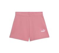 Sporthose PUMA "ESS Small No. 1 Logo Shorts Mädchen", Kinder, Gr. 176, Normalgrößen, rosa (wild pink), Obermaterial: 68% Baumwolle, 32% Polyester. Tasche - Oben: 100% Baumwolle, unifarben, regular fit