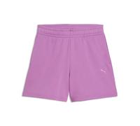 Sporthose PUMA "Essentials High-Waist Shorts Mädchen", Kinder, Gr. 128, Normalgrößen, mauve pop pink, Obermaterial: 32% Polyester, 68% Baumwolle. Tasche - Oben: 100% Baumwolle, unifarben, regular fit,