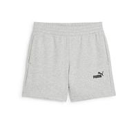 Sporthose PUMA "Essentials Small No. 1 Logo High-Waist-Shorts Damen", Damen, Gr. XL, Normalgrößen, light gray heather, Obermaterial: 32% Polyester, 68% Baumwolle. Tasche - Oben: 100% Baumwolle, unifar