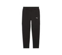 Sporthose PUMA "Evostripe Hose Jungen", Kinder, Gr. 140, Normalgrößen, schwarz, Obermaterial: 23% Polyester, 77% Baumwolle. Einsatz: 81% Baumwolle, 19% Polyester. Seitentasche - Oben: 100% Baumwolle, 