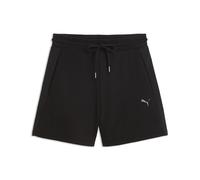 Sporthose PUMA "HER High-Waist Shorts Damen", Damen, Gr. XL, Normalgrößen, schwarz, Obermaterial: 68% Baumwolle, 32% Polyester. Seitenpartie: 100% Nylon. Seitentasche - Oben: 100% Baumwolle, unifarben