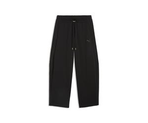 Sporthose PUMA "HER Relaxed Barrel Leg Hose Damen", Damen, Gr. XL, Normalgrößen, schwarz, Obermaterial: 38% Baumwolle, 47% Polyester, 5% Elasthan, 10% Viskose. Decklage: 100% Nylon. Seitentasche - Obe