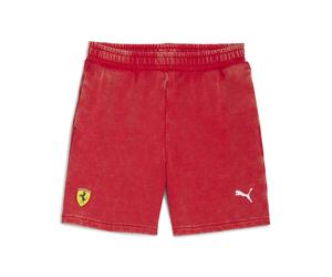 Sporthose PUMA "Scuderia Ferrari Sportswear Sweat-Shorts Jugendliche", Mädchen, Gr. 164, Normalgrößen, rot (rosso corsa rot), Obermaterial: 100% Baumwolle. Tasche - Oben: 100% Baumwolle, unifarben, re