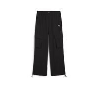 Sporthose PUMA "WARDROBE ESS Cargohose in Relaxed Fit Damen", Damen, Gr. L, Normalgrößen, schwarz, Obermaterial: 100% Nylon; Tasche - Oben: 100% Polyester, unifarben, relaxed fit, Hosen Sporthose (151
