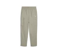 Sporthose PUMA "WARDROBE ESS Relaxed Gewebte Cargohose Jungen", Kinder, Gr. 176, Normalgrößen, beige (pebble gray beige), Obermaterial: 100% Nylon. Tasche - Oben: 100% Polyester, unifarben, relaxed fi