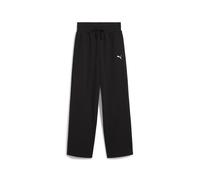 Sporthose PUMA "Wardrobe Essentials Relaxed Wide Leg Jogginghose Mädchen", Kinder, Gr. 140, Normalgrößen, schwarz, Obermaterial: 68% Baumwolle, 32% Polyester. Rippe: 96% Baumwolle, 4% Elasthan. Tasche