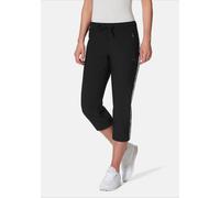 Sporthose STOOKER WOMEN "Stripe 7/8 Sporthose", Damen, Gr. 36/38, schwarz, angeraute Sweatware, 95% Polyester, 5% Elasthan, gerade 7/8-Länge, Hosen Sporthose, Regular Fit Sport Synthetik für Damen (82