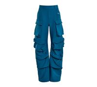 Sporthose WINSHAPE "Functional Comfort Cargo Pants CP101C", Damen, Gr. L, Normalgrößen, grün (teal grün), 85% Polyester, 15% Elasthan, Hosen Sporthose, mit Taschen (10953423-L) teal grün