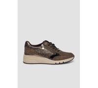 s.Oliver Damen Wedge Sneaker zum Schnüren mit Reißverschluss, Braun (Brown Comb.), 40 EU