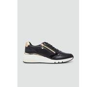 s.Oliver Damen Wedge Sneaker zum Schnüren mit Reißverschluss, Schwarz (Black), 40 EU