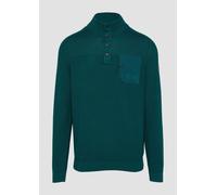 Regular Fit Strickpullover aus reiner Baumwolle in Piqué-Qualität M men Petrol