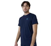 Sportkind Jungen & Herren Tennis, Running, Fitness Rundhals T-Shirt, atmungsaktiv, UV-Schutz UPF 50+, Kurzarm, Navy blau, Gr. XL